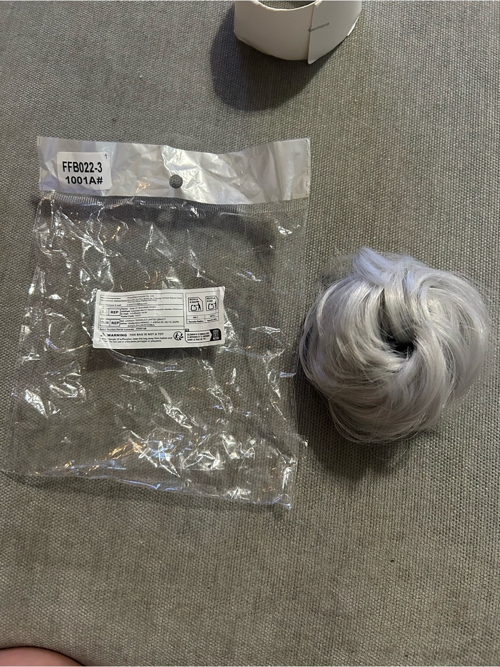 Classic Synthetic Hair Bun - Silver Gray